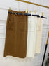 Ladies Heavy Knitted Pocket skirts with Belt